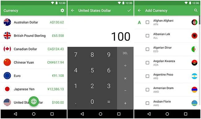 Aplikasi penukaran mata wang pada Android