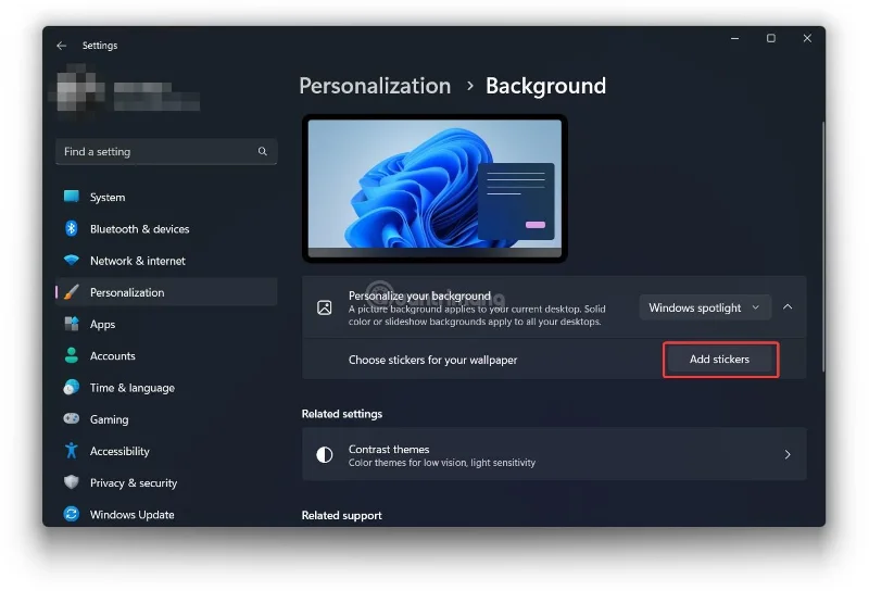 Hoe stickers toe te voegen aan het Windows 11-scherm