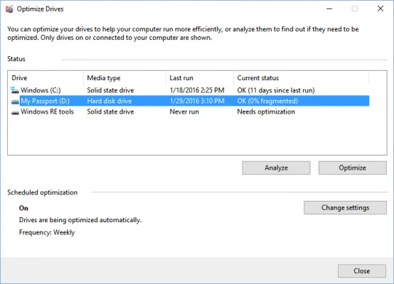 Bila dan bagaimana untuk menyahfragmen cakera keras pada Windows 10?