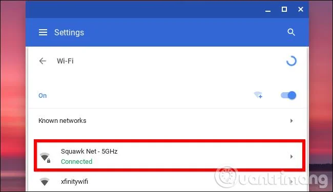 Wi-Fi ネットワーク設定