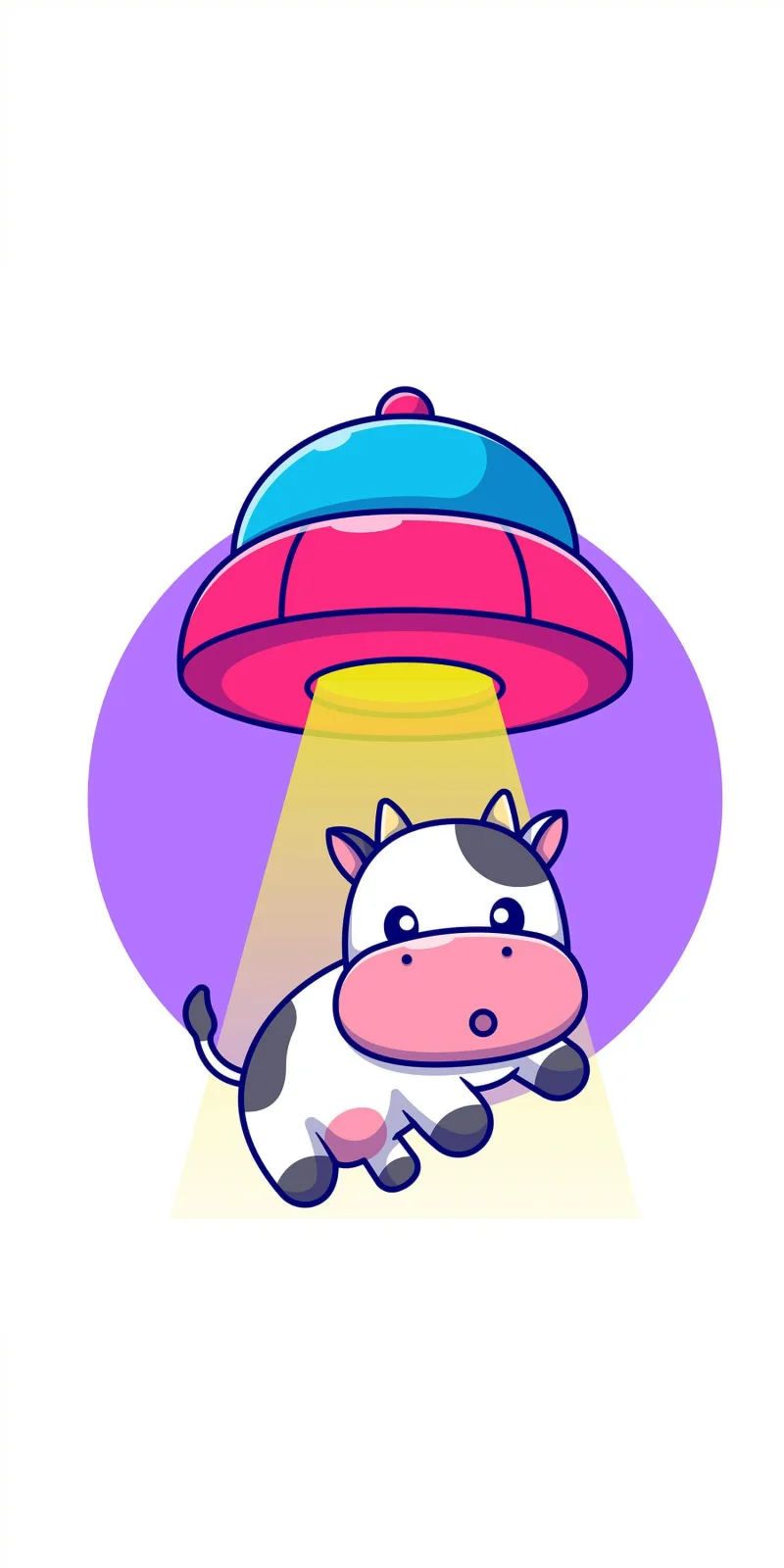 Kertas dinding lembu tenusu comel, gambar lembu tenusu comel