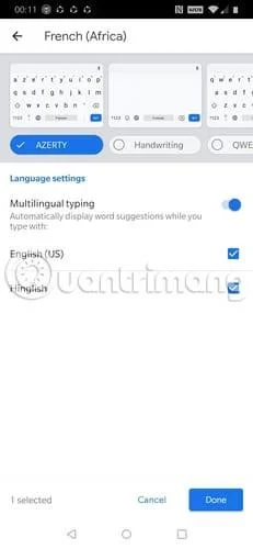 Cara menaip dalam berbilang bahasa dengan Gboard pada Android