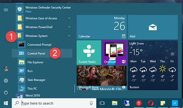 Bagaimana untuk membuka Panel Kawalan pada Windows 10, 8.1, 7