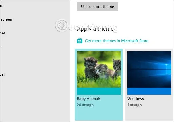 Bagaimana untuk mendapatkan imej dalam tema pada Windows 10