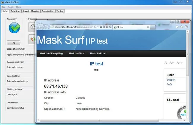 IP palsu, perisian terbaik untuk menukar IP, melayari web tanpa nama