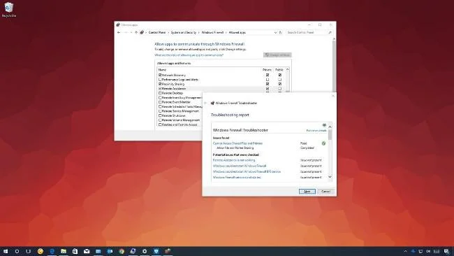 Arahan untuk mengendalikan dan membetulkan masalah firewall dalam Windows 10