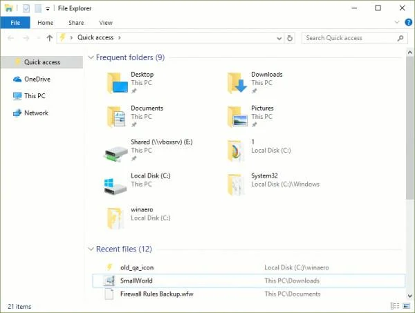 Как изменить значок быстрого доступа в проводнике Windows 10