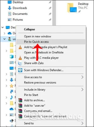 如何快速存取Windows 10中的User資料夾