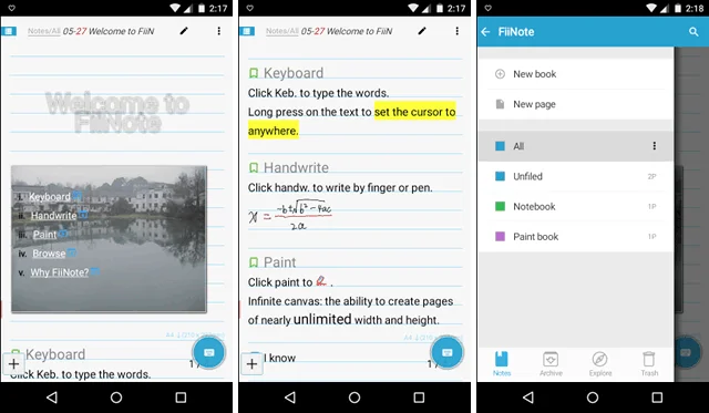 11 apl pengambilan nota percuma terbaik untuk Android