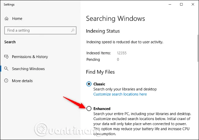 Bagaimana untuk mencari semua fail dari menu Mula Windows 10