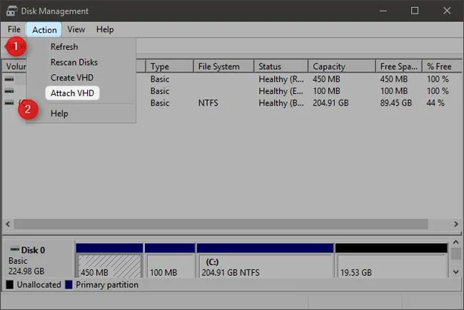 Cipta mesin maya klon untuk pemacu keras Windows semasa