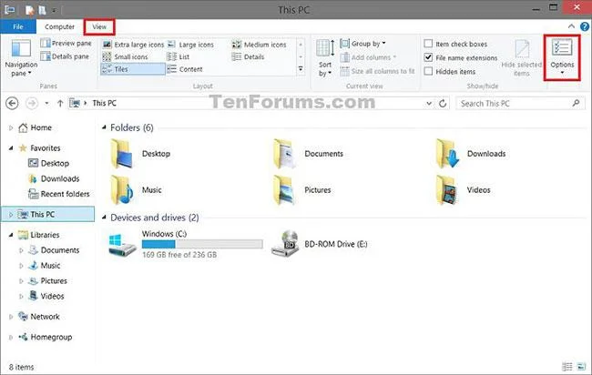 Windows 10'da Önbellek Klasör Seçenekleri ve Dosya Gezgini Seçenekleri