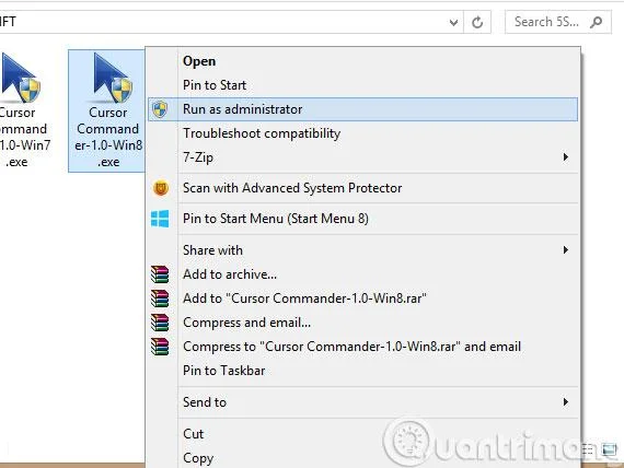 Arahan untuk menukar antara muka penunjuk tetikus pada Windows