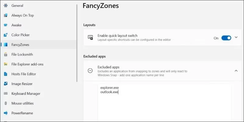 PowerToys を使用して Windows でカスタム スナップ レイアウトを作成する方法