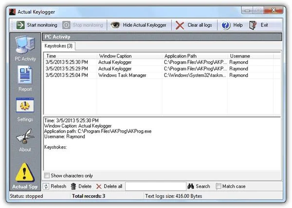 Top 10 perisian Keylogger percuma terbaik untuk Windows