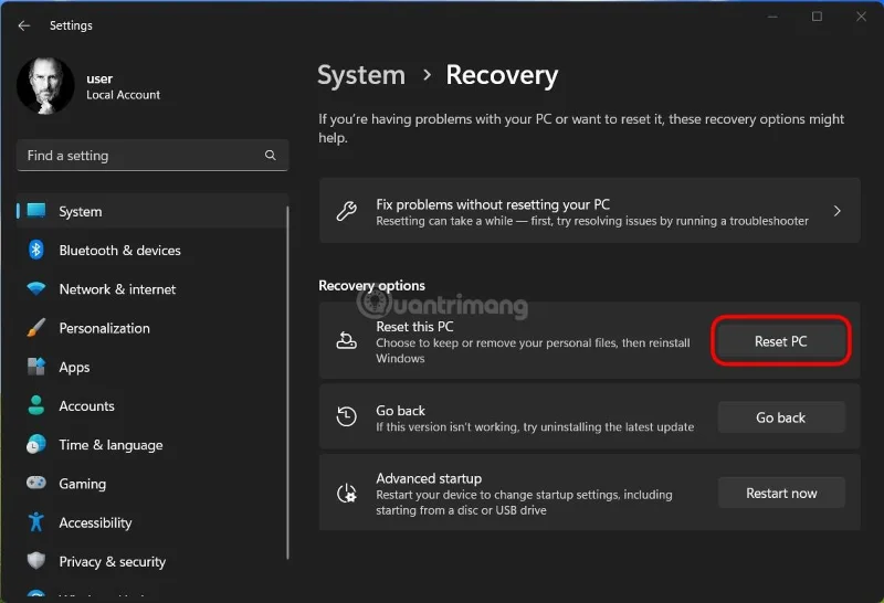 So setzen Sie Windows 11 zurück und stellen die ursprünglichen Windows 11-Einstellungen wieder her