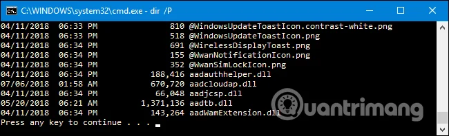 Cara menggunakan arahan DIR dalam Windows