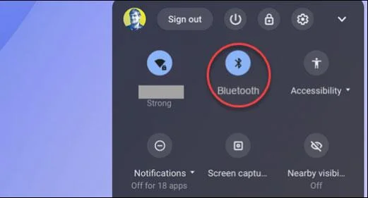 Bluetooth cihazını Chromebook'a bağlama