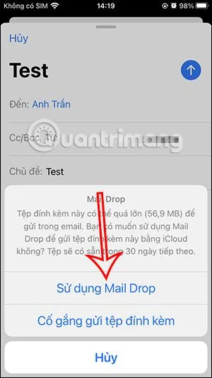 Cara menggunakan Mail Drop pada iPhone untuk menghantar fail besar