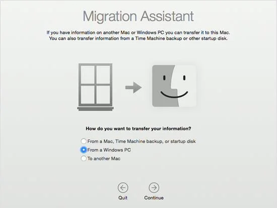 Bagaimana untuk memindahkan data dengan cepat dari Windows ke Mac OS X