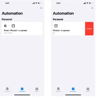 Bagaimana untuk mengunci apl Foto pada iPhone