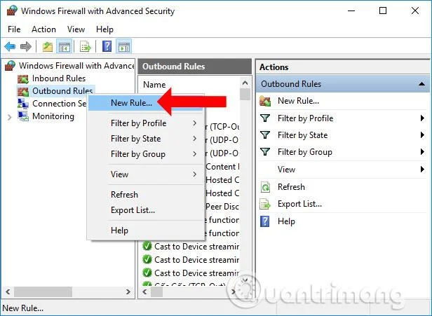 Bagaimana untuk menyekat sambungan Internet untuk perisian dan aplikasi dalam Windows 10