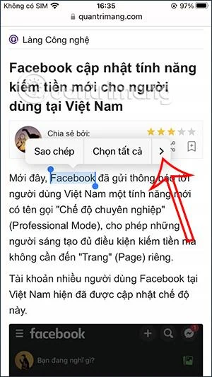 Bagaimana untuk mencari perkataan dengan cepat pada iPhone Safari