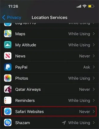 So blockieren Sie den Zugriff von Websites auf Kamera, Mikrofon und Standort in Safari für iOS