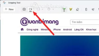 Windows 11de Ekran Alıntısı Aracını kullanarak ekran kaydetme talimatları