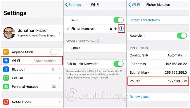 Bagaimana untuk mencari alamat IP gerbang lalai