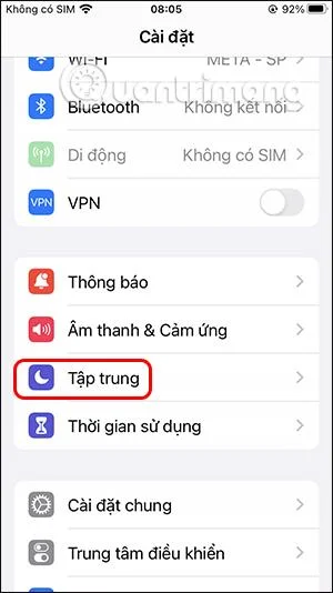 Cara menghidupkan mod Fokus iPhone kuasa rendah
