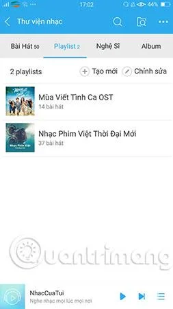 Cómo descargar la lista de reproducción completa de Nhaccuatui a tu teléfono