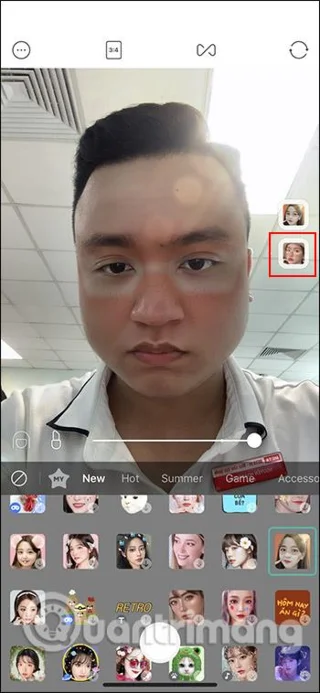 App per indossare una maschera antiscottatura e scattare foto indossando una maschera