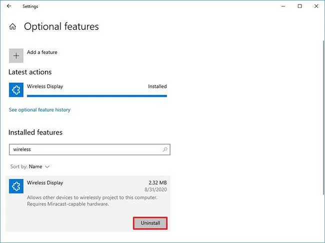 Cara memasang aplikasi Miracast Connect pada Windows 10