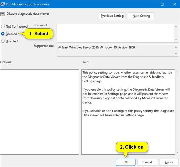 Hoe Diagnostische Gegevensviewer op Windows 11 in of uit te schakelen
