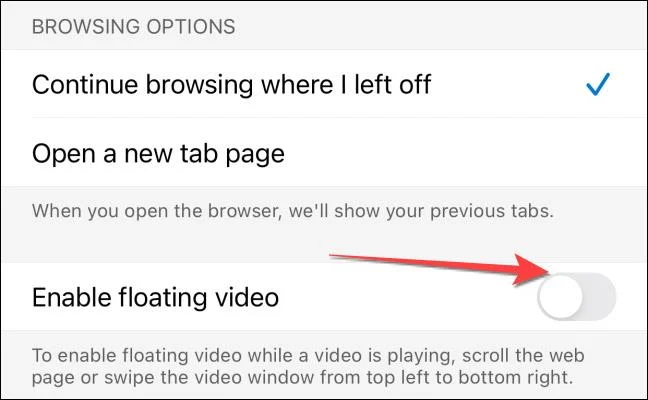 Abilitazione del video mobile