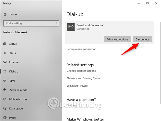 Déconnecter PPPoE