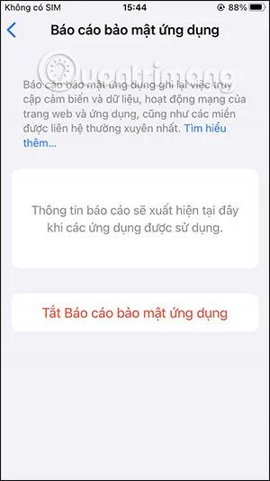 Cara mendayakan pelaporan keselamatan apl iPhone