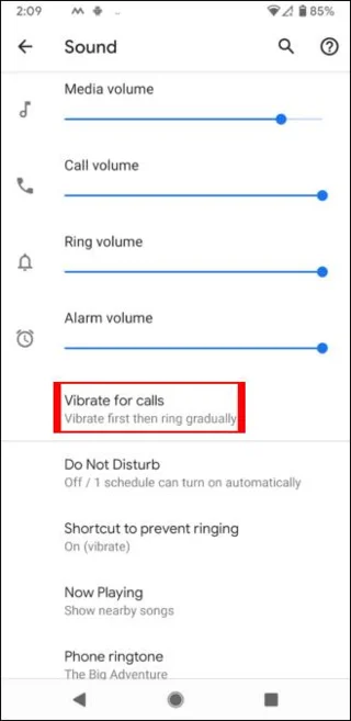 Cómo activar el timbre de llamada gradualmente en Android 10