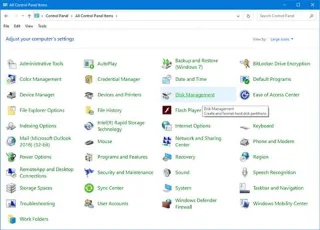 Comment ajouter la gestion des disques au panneau de configuration sous Windows 10/8/7
