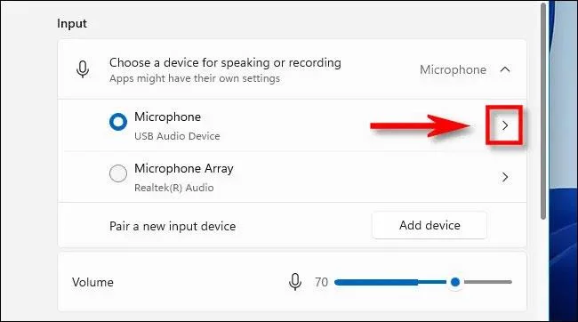 Microfoon testen op Windows 11