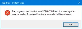 Hoe fout op te lossen VCRUNTIME140.DLL werd niet gevonden, ontbreekt in Windows