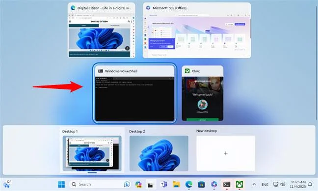 Utilizzo delle applicazioni in Visualizzazione attività