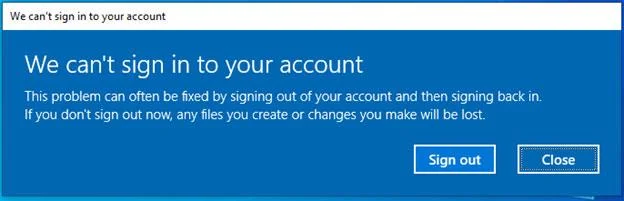 Hoe op te lossen We kunnen niet inloggen op uw accountfout op Windows 10