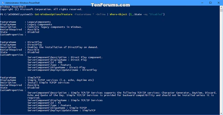 如何在 Windows 10 上啟用或停用 Windows 功能