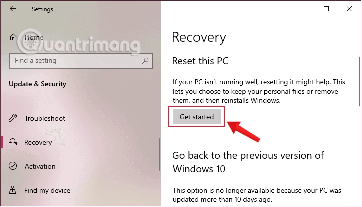 Tetapkan semula Windows 10 kepada keadaan asalnya