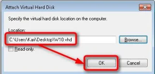 Bagaimana untuk mencuba dan menguji Windows 10 betul-betul pada komputer sebenar, menggunakan fail VHD Microsoft yang tersedia