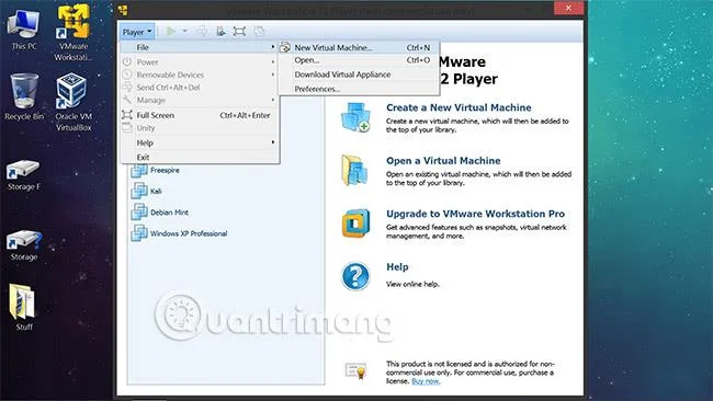 Bagaimana untuk mencipta mesin maya Windows 10 dengan VMware Player dan VirtualBox