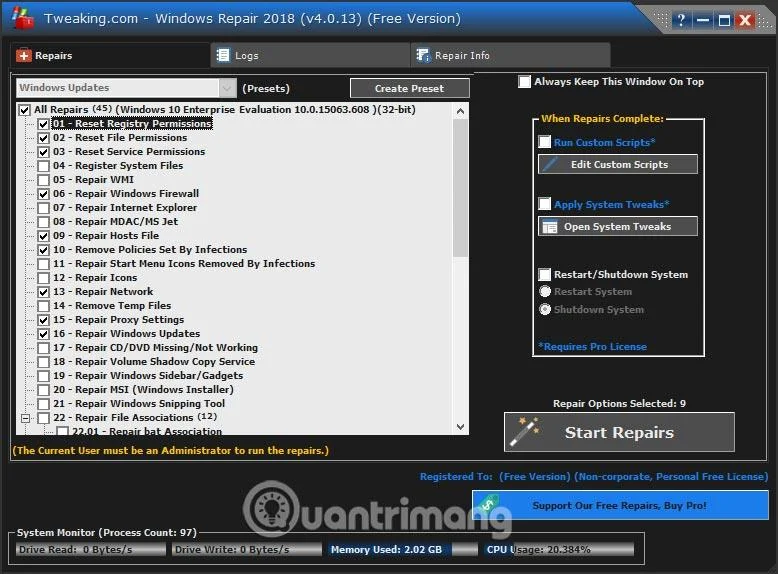 Cara menggunakan Pembaikan Windows untuk membetulkan ralat Windows