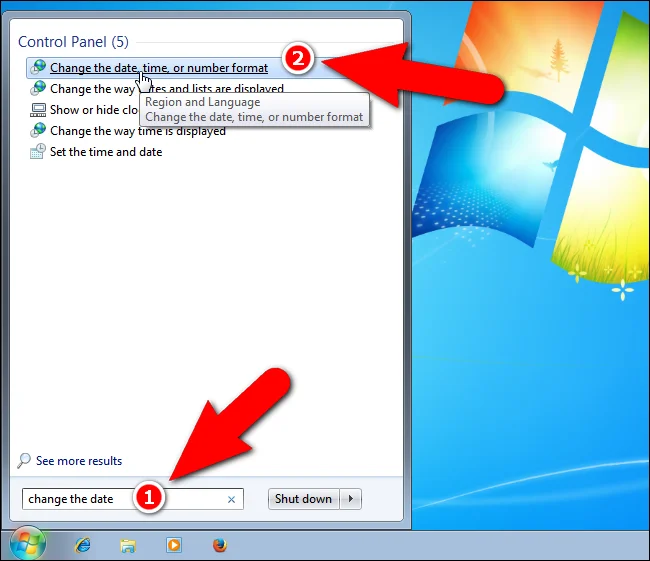 Windows'ta tarih ve saat biçimini değiştirme, eğik çizgileri noktalara dönüştürme